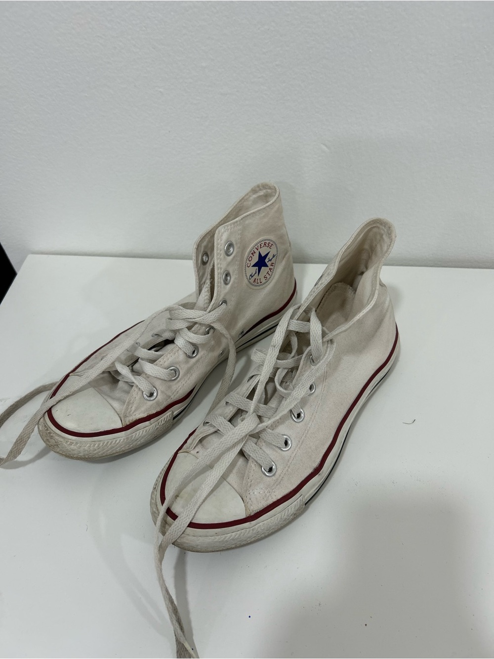Converse White High-Top Sneakers